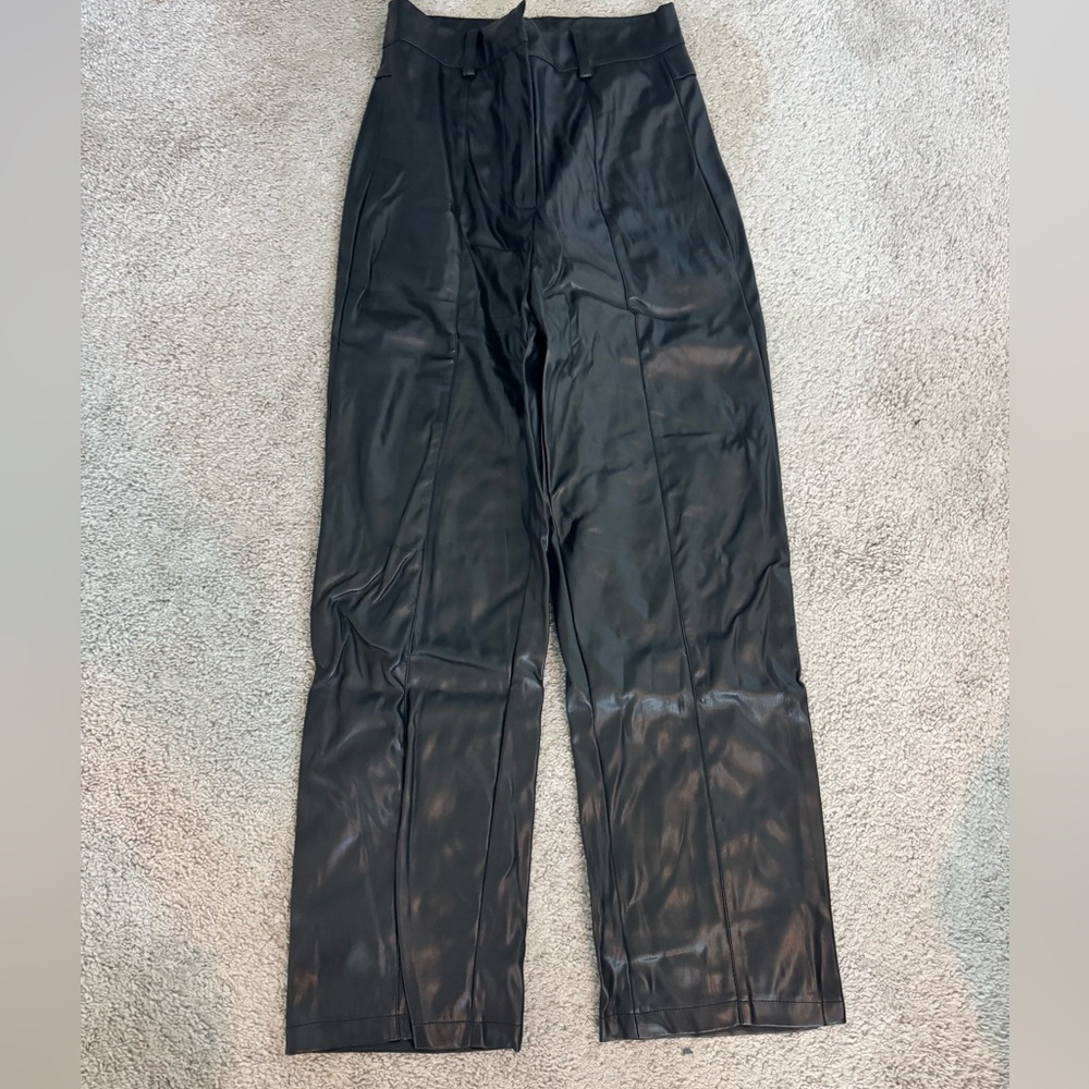 Pink Lily Women’s Sleek Black Leather Pants